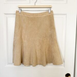 VINTAGE GIANFRANCO ROSSI Suede Leather Skirt